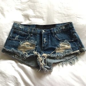 One Teaspoon denim cutoff shorts